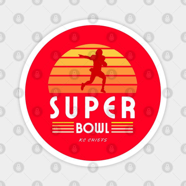 RETRO SUPER BOWL KC CHIEFS VINTAGE Magnet by Lolane